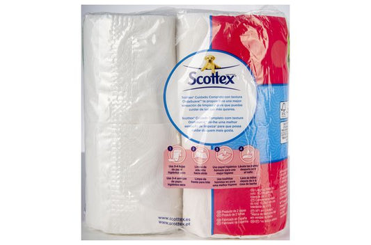 PAPEL HIGIÉNICO SCOTTEX 4 ROLOS ORIGINAL BRANCO