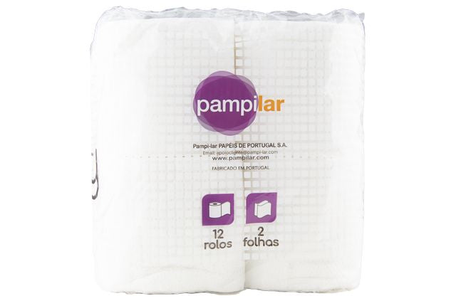 PAPEL HIGIÉNICO PAMPILAR EASY 12 ROLOS 2 CAMADAS BLANCO