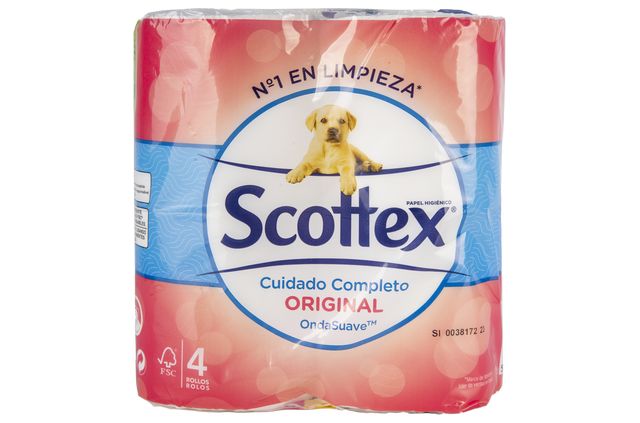 PAPEL HIGIÉNICO SCOTTEX 4 ROLOS ORIGINAL BRANCO