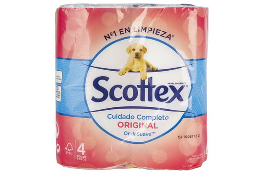 PAPEL HIGIÉNICO SCOTTEX 4 ROLOS ORIGINAL BRANCO