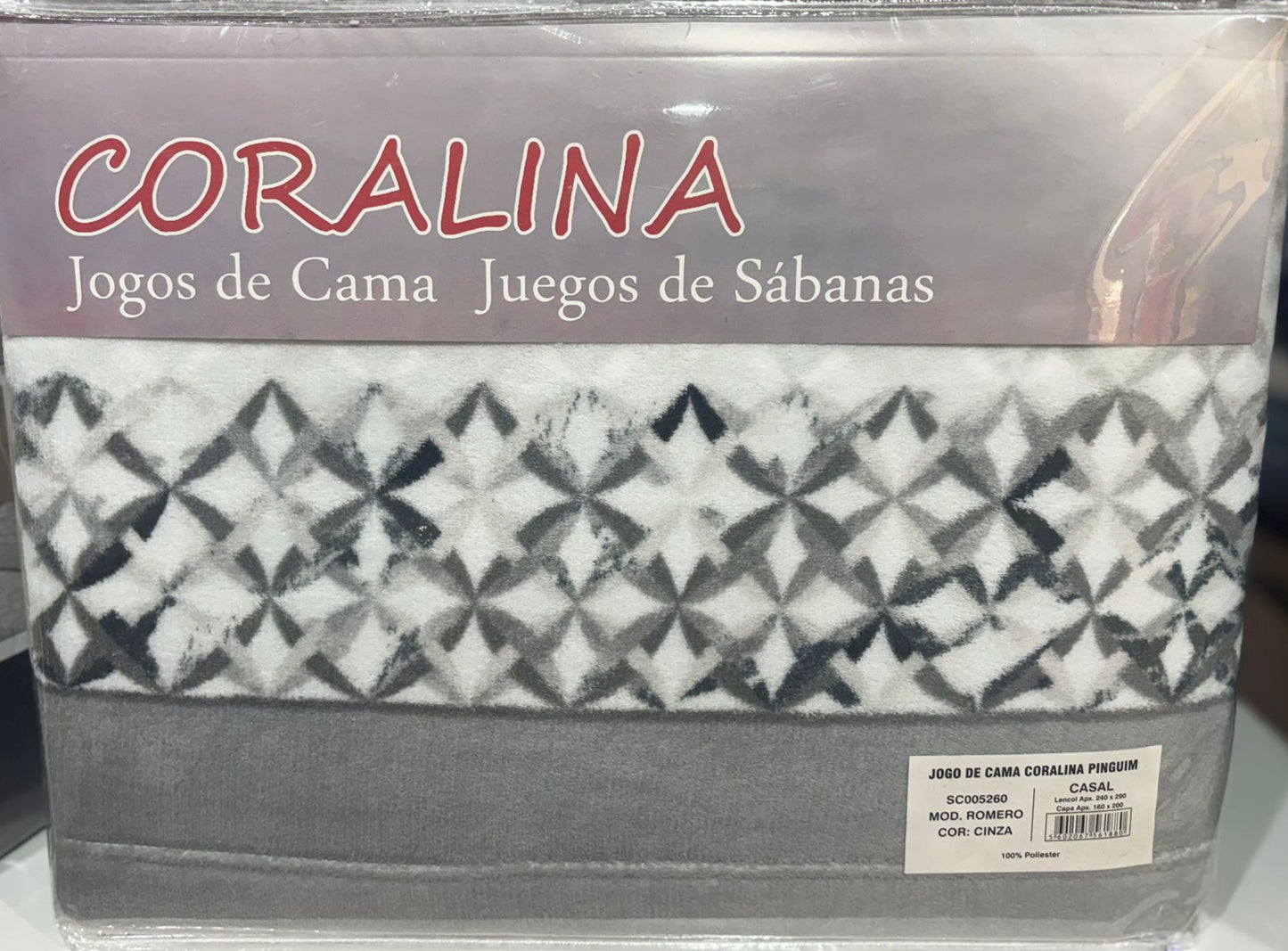 JOGO DE CAMA EM CORALINA