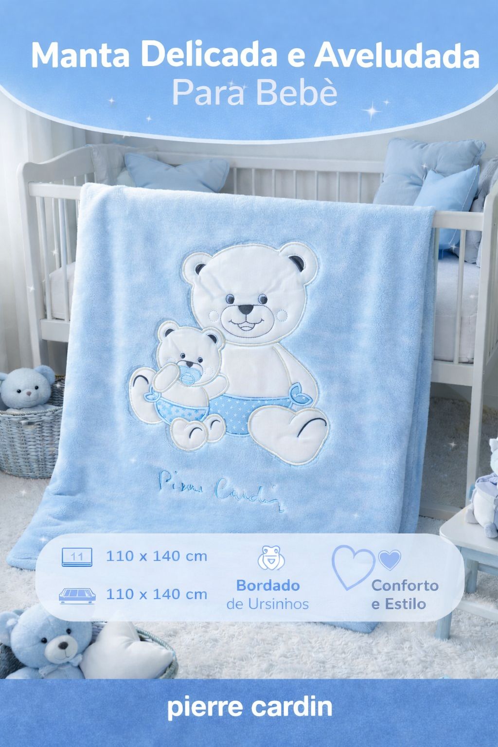 COBERTOR BEBE PIERRE CARDIN