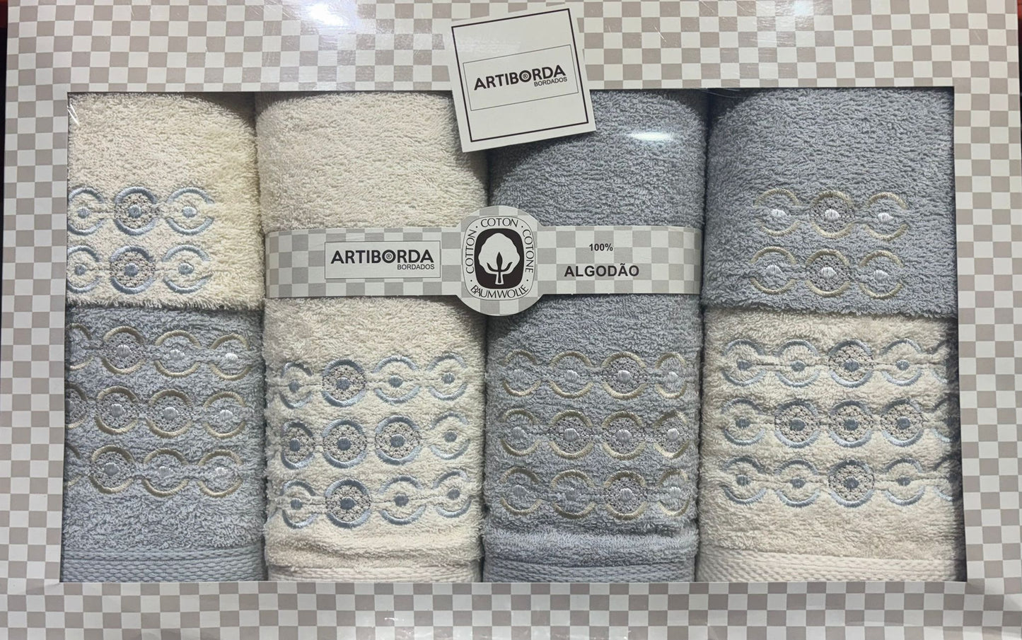 JOGO DE TOALHAS 100% ALGODÃO