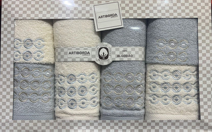 JOGO DE TOALHAS 100% ALGODÃO