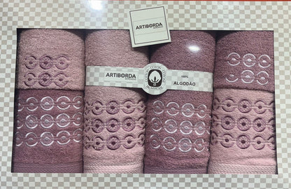 JOGO DE TOALHAS 100% ALGODÃO